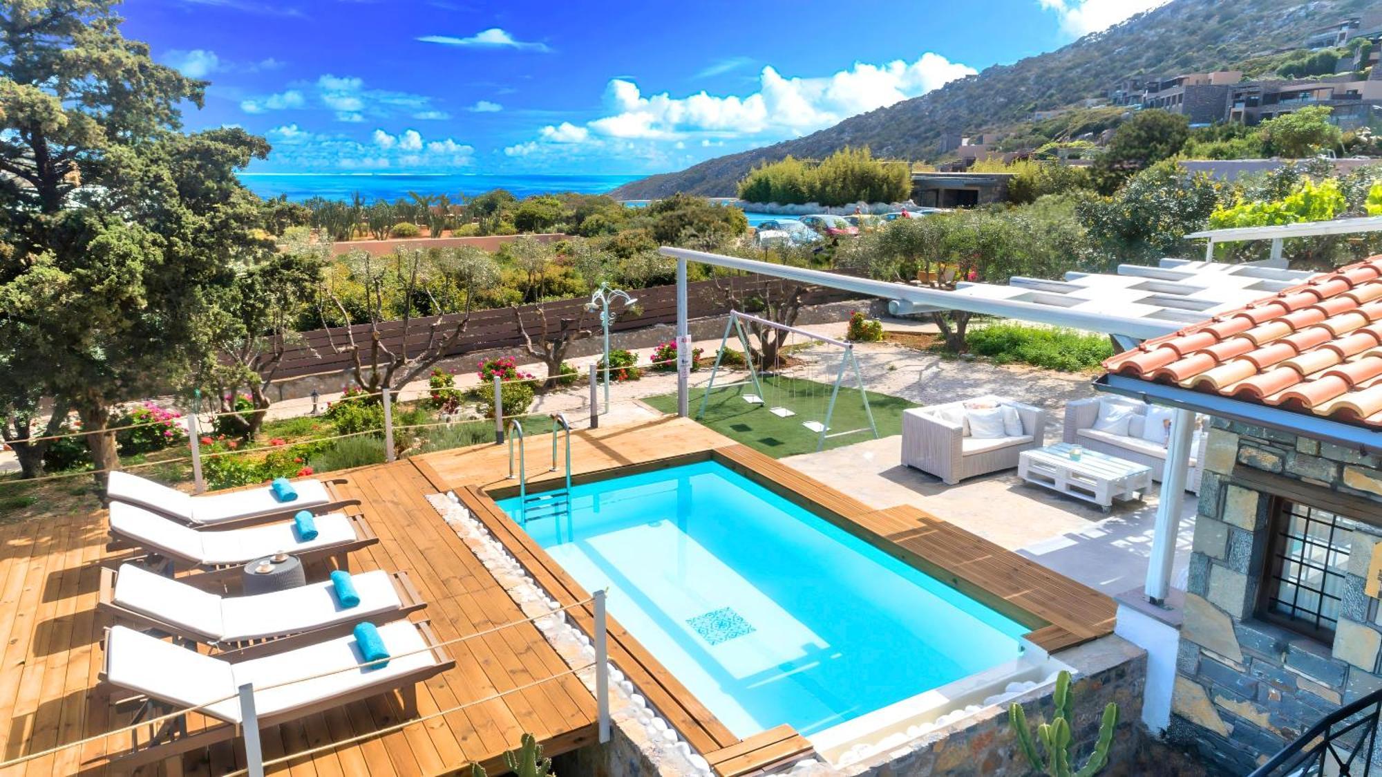 Cretan Lodge Heated Pool Ájosz Nikólaosz Kültér fotó