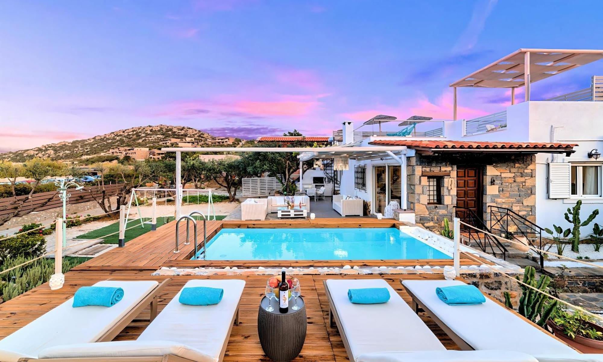 Cretan Lodge Heated Pool Ájosz Nikólaosz Kültér fotó